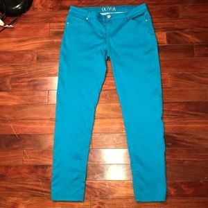 Delia’s turquoise skinny stretch pant jean 17